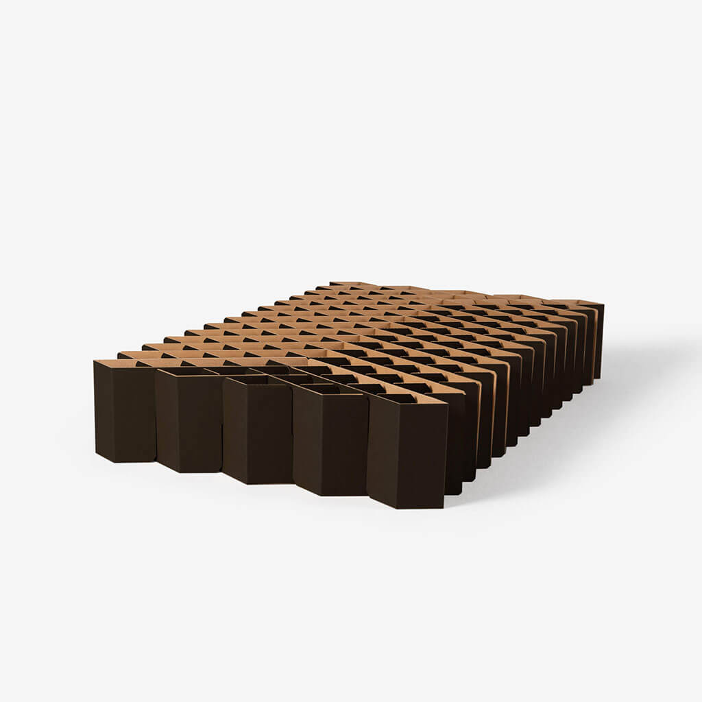 RIAB Bed 2.0 made of corrugated cardboard size m black